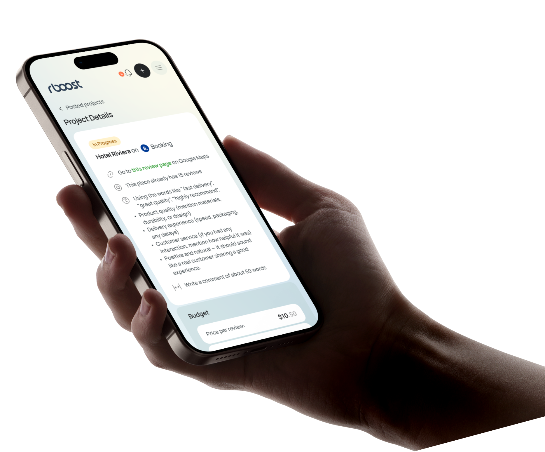 hand, holding phone with platform on it